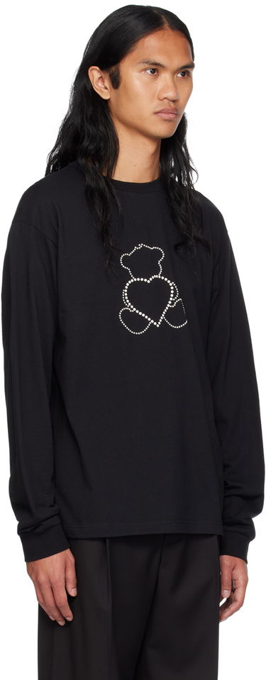 Тениска We11done Pearl Bear Long Sleeve T-Shirt Черно | WD-TT2-24-781-U-BK, 1
