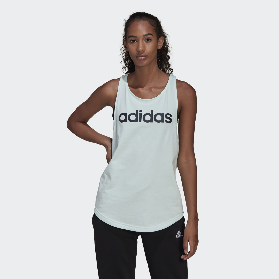Потник adidas Originals LOUNGEWEAR Essentials Loose Logo Tank Top Тюркоазено | HD1683, 0