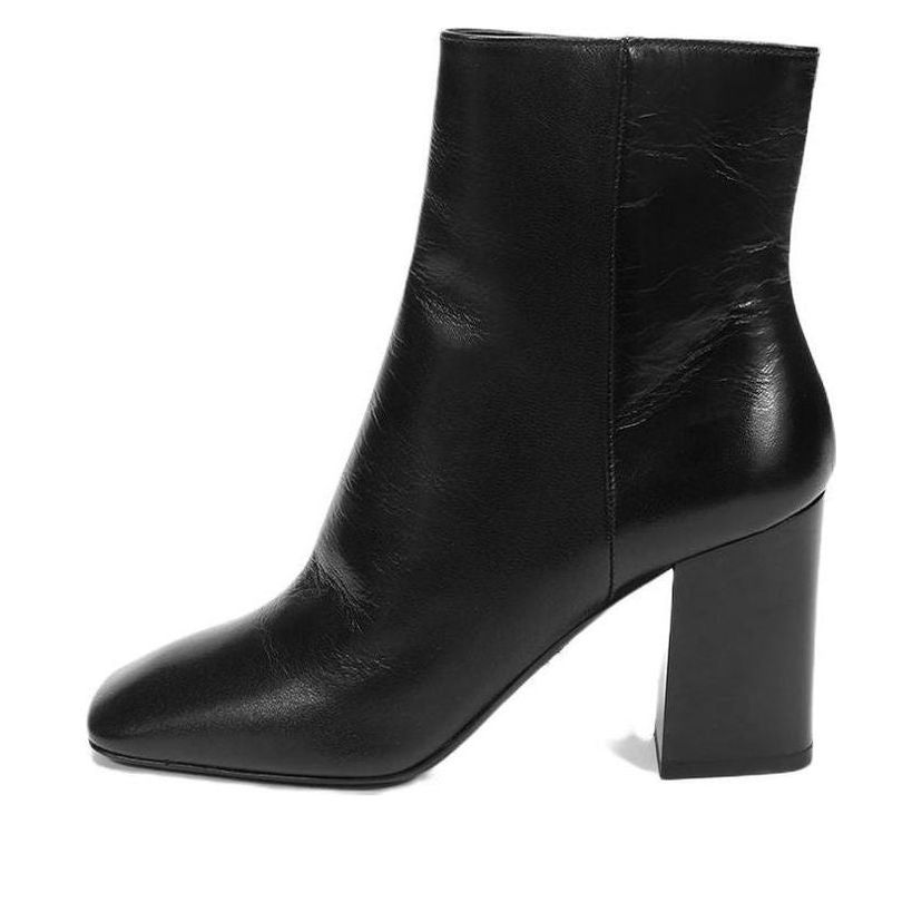 Кецове и обувки Prada Leather Square Toe Ankle Block Heel Boots Черно | 1T722L_P70_F0002_F_B085