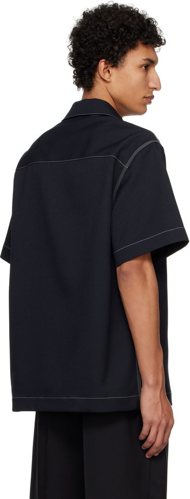 Риза Jil Sander Jil Sander Twill Camp Collar Shirt Черно | J22DL0307_J70001, 2