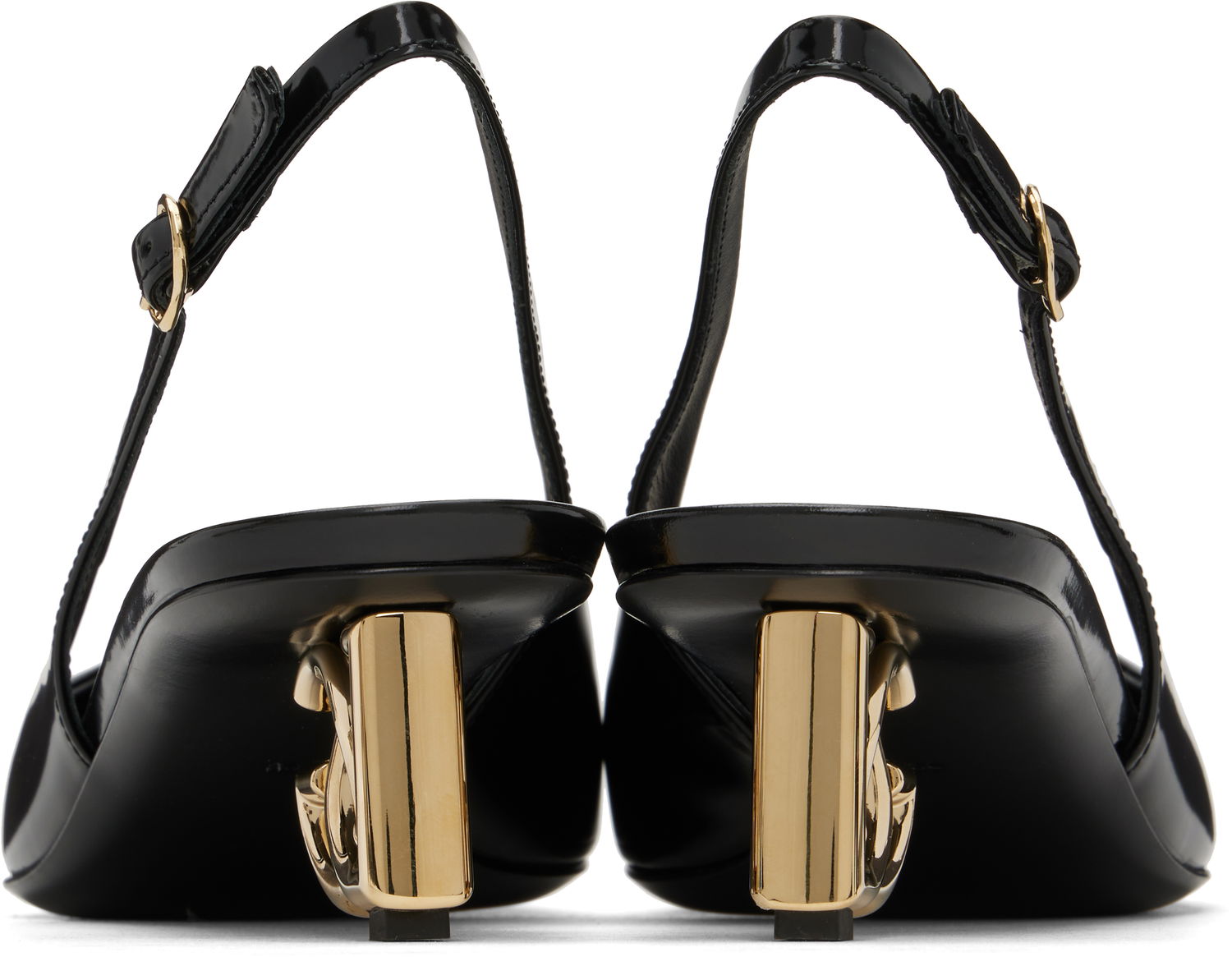 Кецове и обувки Dolce & Gabbana Dolce&Gabbana Patent Leather Slingback Heels Черно | CG0913 A1037, 1