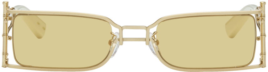 Слънчеви очила Feng Chen Wang Feng Chen Wang Bamboo Sunglasses Жълто | SSE-WS01-001, 0