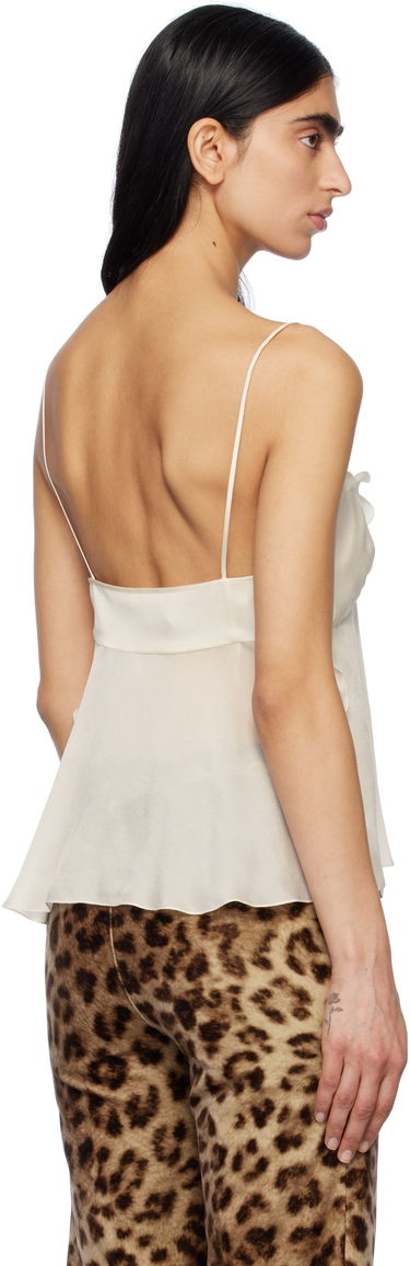 Потник CHLOÉ Chloé Silk Ruffled Camisole Бежово | CH25SHT08329, 2