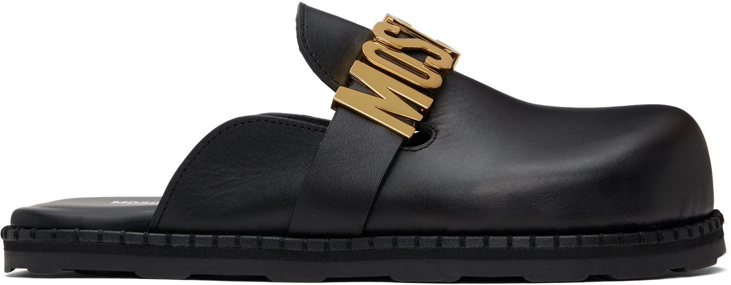 Облекло Moschino Moschino Lettering Logo Slip-On Loafers Черно | MA10162G1M MF0 000, 0