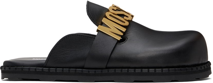 Облекло Moschino Moschino Lettering Logo Slip-On Loafers Черно | MA10162G1M MF0 000