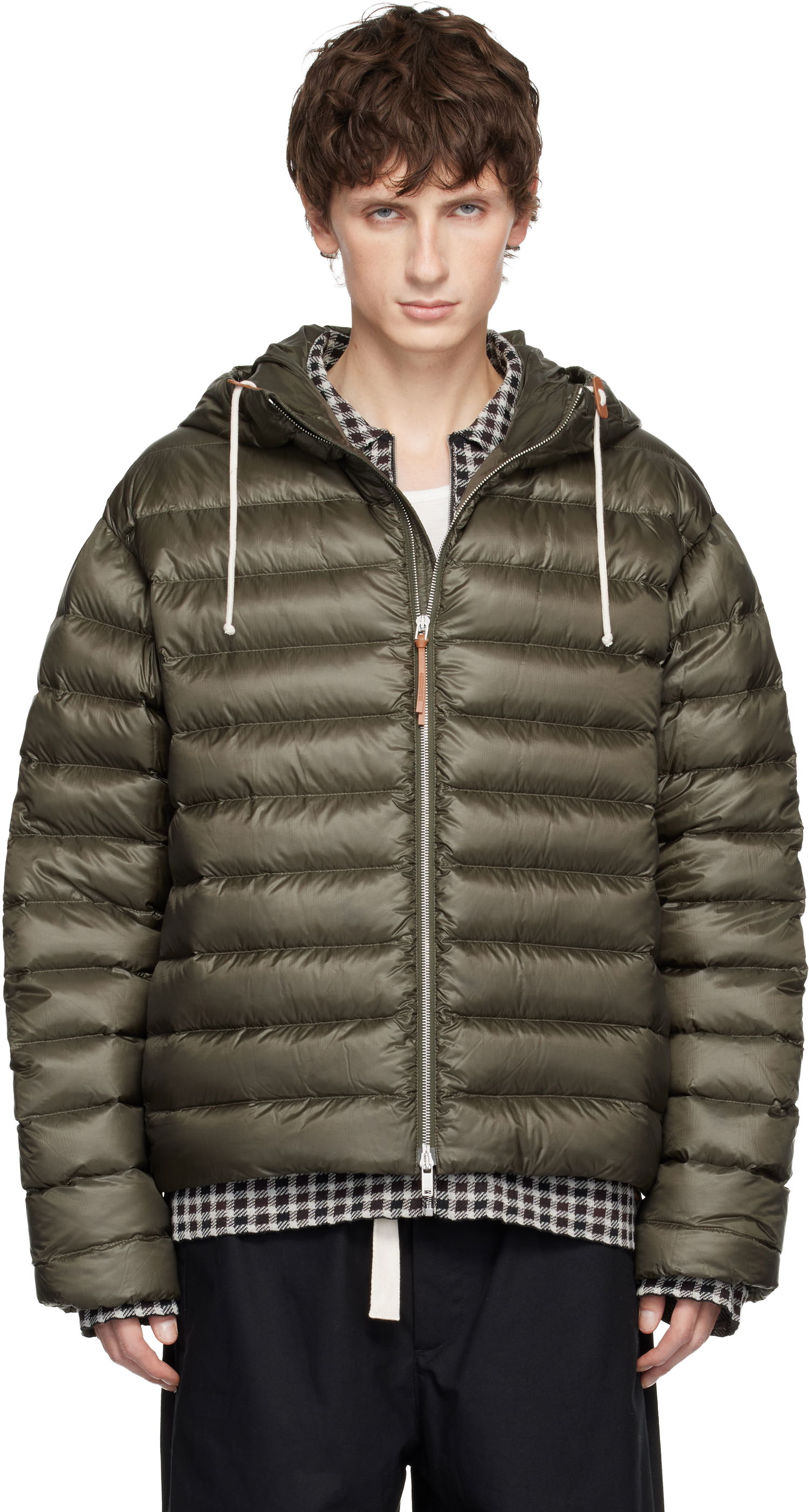 Пухо яке Jil Sander Jil Sander Hooded Down Jacket Зелено | J47AF0153_J70122, 0