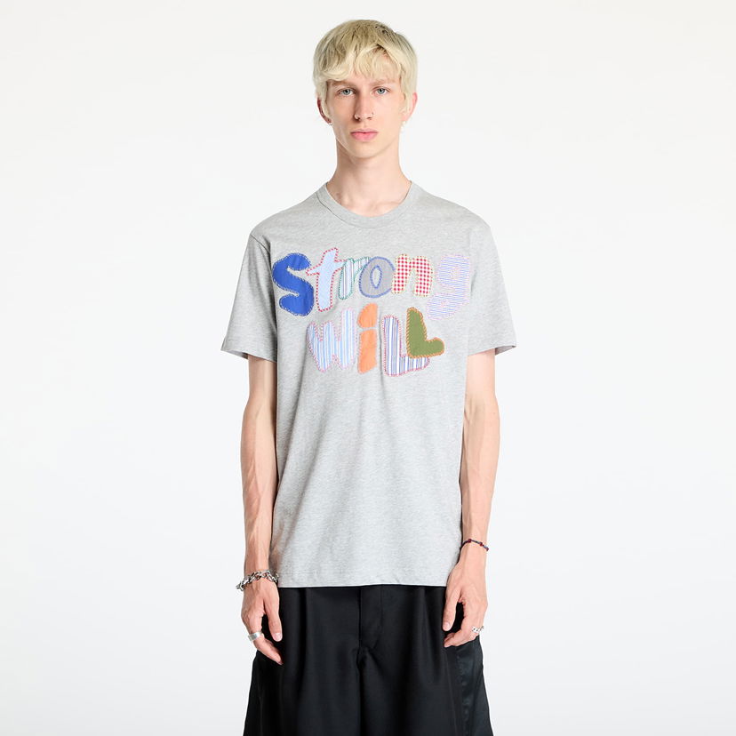 Тениска Comme des Garçons SHIRT Knit T-Shirt Grey Сиво | FN-T001 Grey