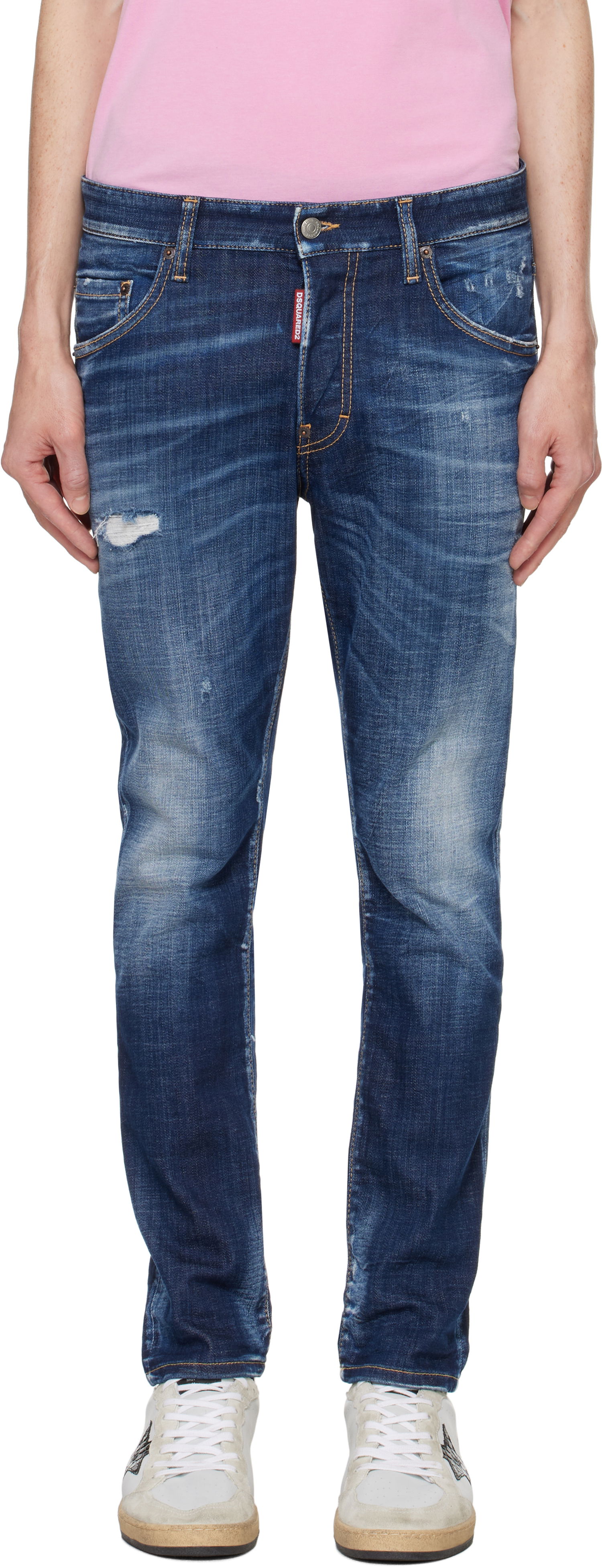 Дънки DSQUARED2 Skater Jeans Синьо | S74LB1574_S30342, 0