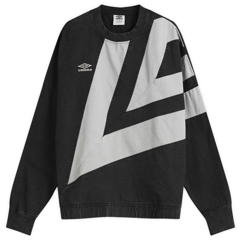 Суитчър Umbro Washed Diamond Drill Sweatshirt Черно | 66640U-NBA