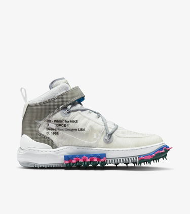Кецове и обувки Nike Off-White x Air Force 1 Mid "White" Бяло | DO6290-100, 1
