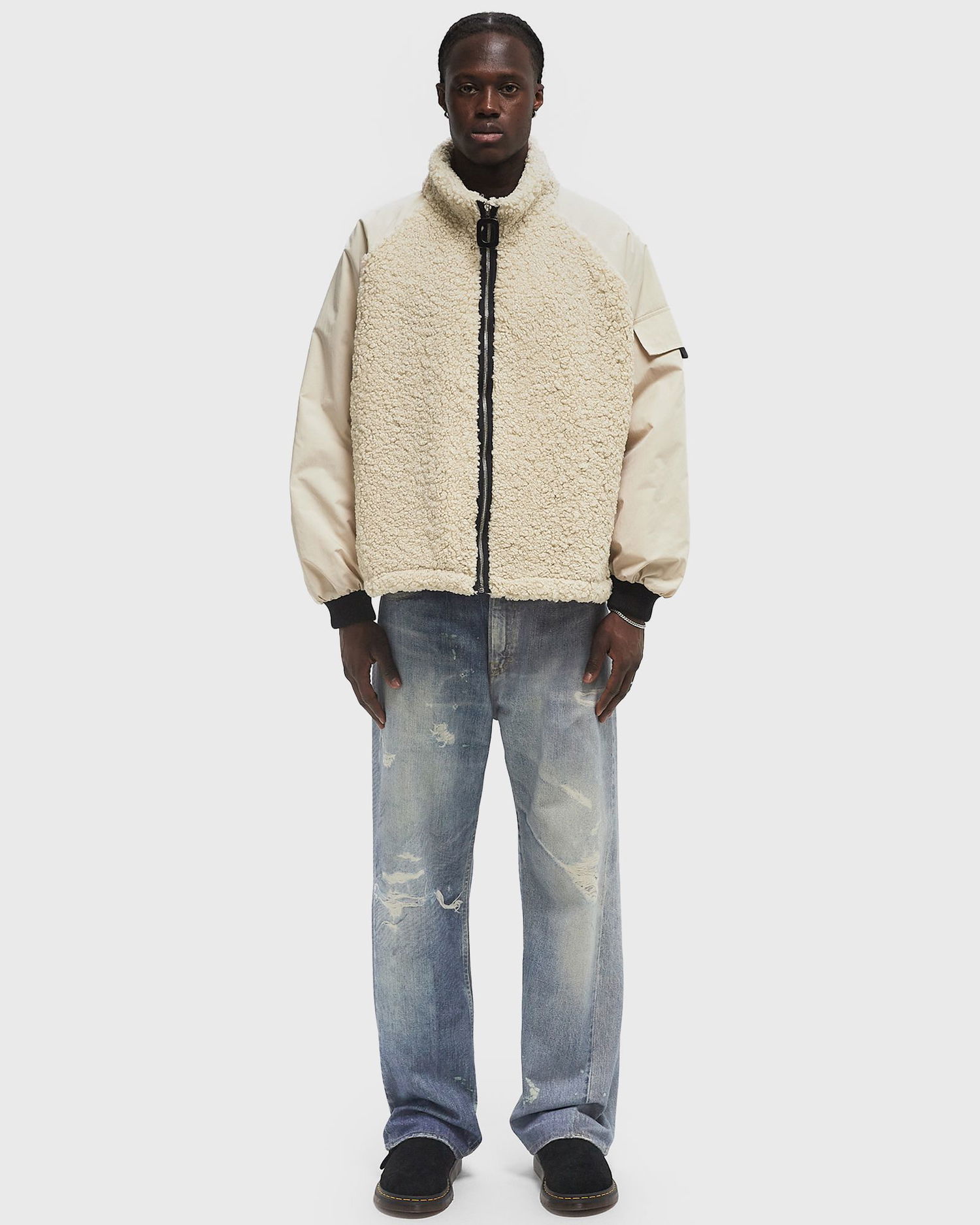 Яке JW Anderson JW Anderson Color Block Track Top Fleece Jacket Бежово | JK0372-PG1736-132, 1