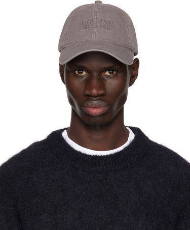 Шапка с козирка GANNI Ganni Embroidered Logo Cap Сиво | A6302, 0