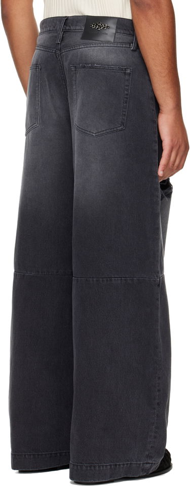 Дънки Simone Rocha Simone Rocha Embellished Wide Leg Puddle Jeans Черно | 4162B 1239D, 2