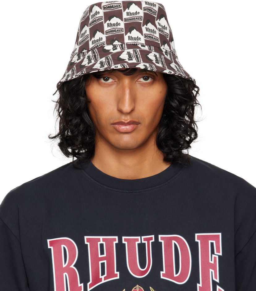 Шапка Rhude Moonlight Bucket Hat Бургунди | RHFW24HA01092