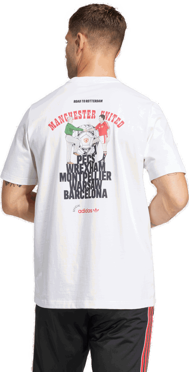 Тениска adidas Performance Manchester United '91 T-Shirt Бяло | JC9389, 1