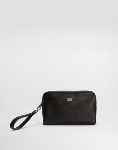 Раници и чанти Dolce & Gabbana Dolce & Gabbana Calfskin Wristlet Pouch Черно | BM2441AV95680999, 0