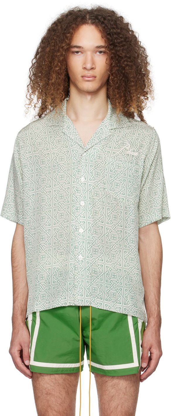 Риза Rhude Cravat Shirt "Off-White & Green" Зелено | RHPS24SR06174325