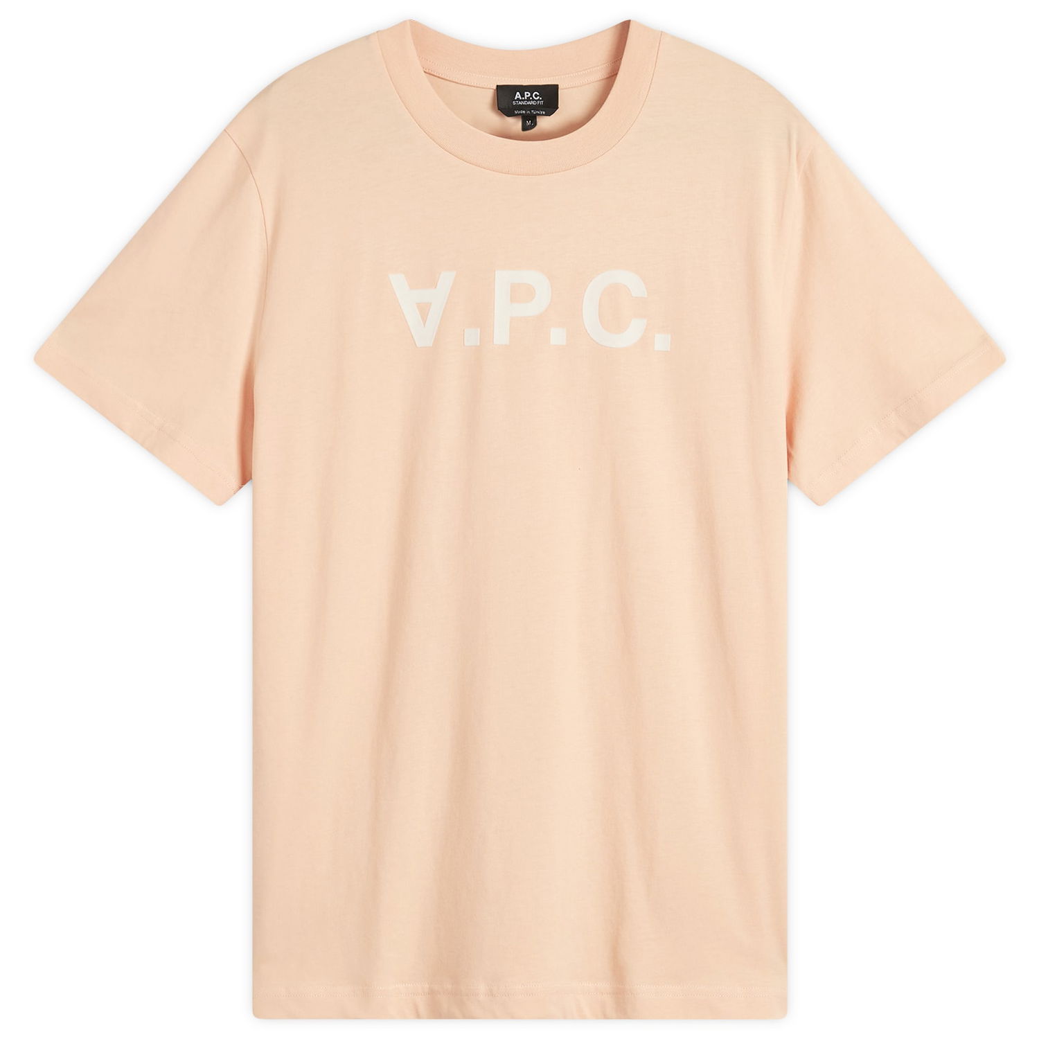 Тениска A.P.C. Men's VPC Logo T-Shirt Size Small Розово | COHBM-M26384-ELB, 1