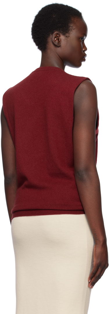 Пуловер Jil Sander Jil Sander Cashmere Sleeveless Top Червено | J02GP0017_J13201, 2