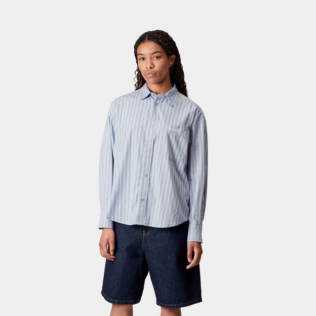 Carhartt WIP Women's Grimsby Long Sleeve Stripe Shirt