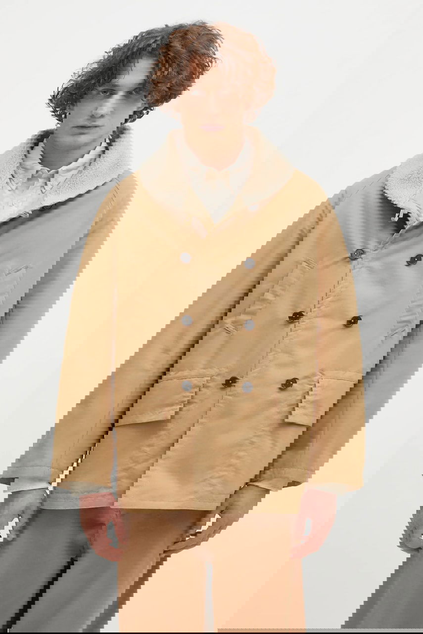 Палта Universal Works Universal Works Double-Breasted  Coat Бежово | 31107.SAND, 0