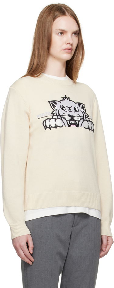 Пуловер KENZO Kenzo Paris 'KENZO Happy Tiger' Sweater Бежово | FF62PU7233LI, 1