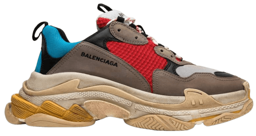 Кецове и обувки Balenciaga Triple S Blue Grey W Сиво | 554105 W09O2 4365, 0