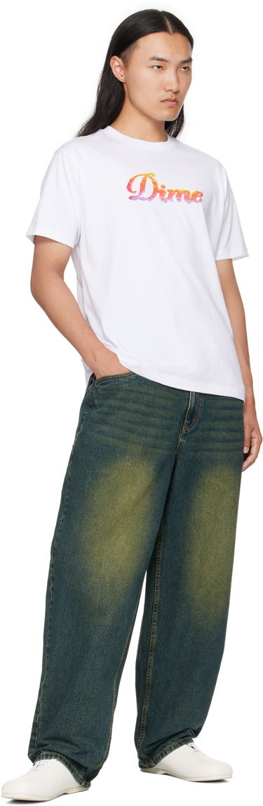 Тениска Dime Cursive Cloud T-Shirt Бяло | DIMEFA2564WHT, 3