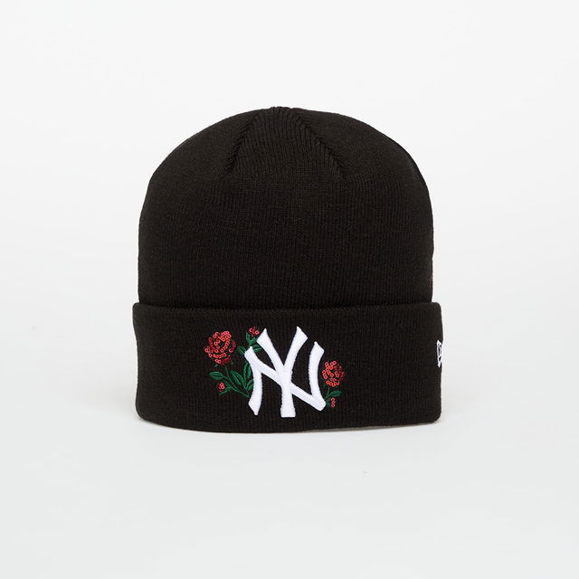 Knit Sequin Rose Beanie MLB New York Yankees