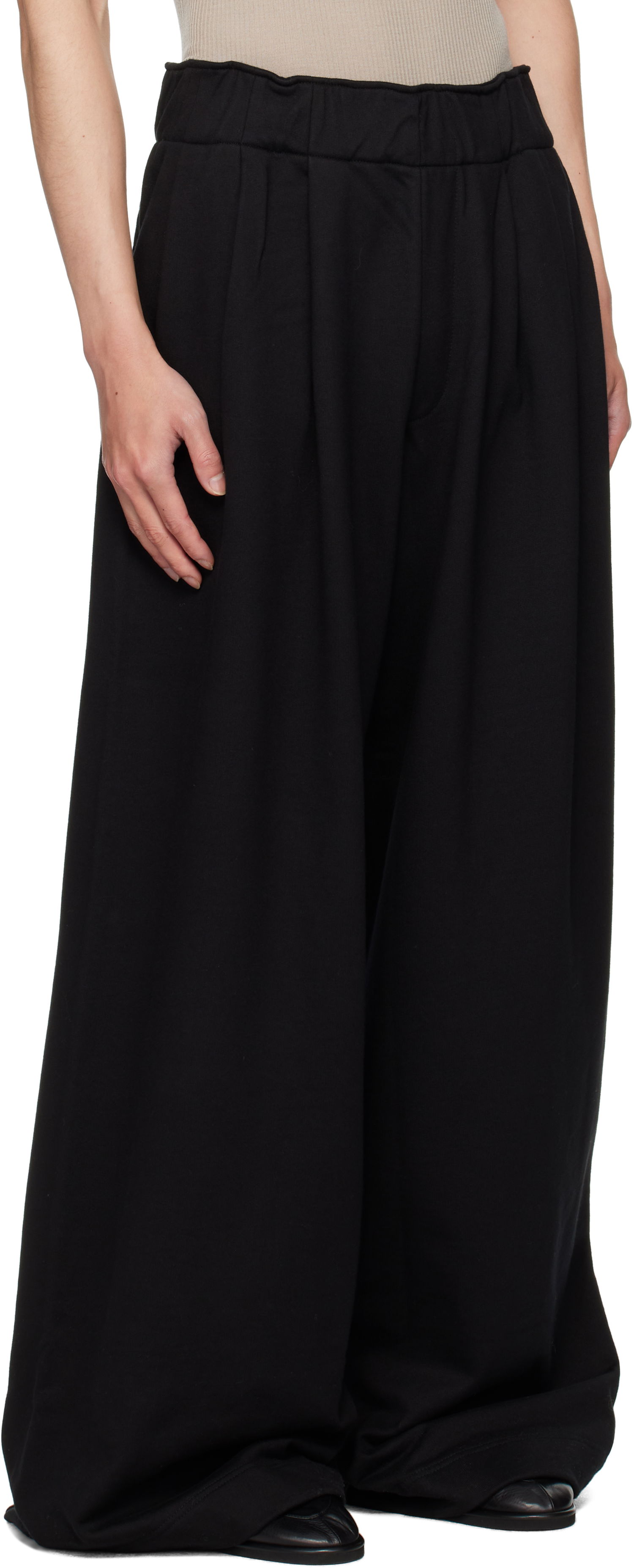 Спортни панталони Dries Van Noten Dries Van Noten Pleated Sweatpants Черно | 252-021143-2611, 1