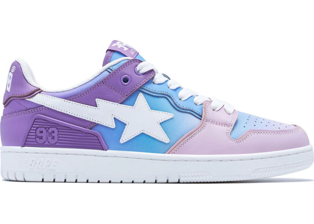 Кецове и обувки BAPE SK8 Sta "Purple Gradient" Лилаво | 1J30-191-023-PUR / 001FWJ301023I-PUR, 0
