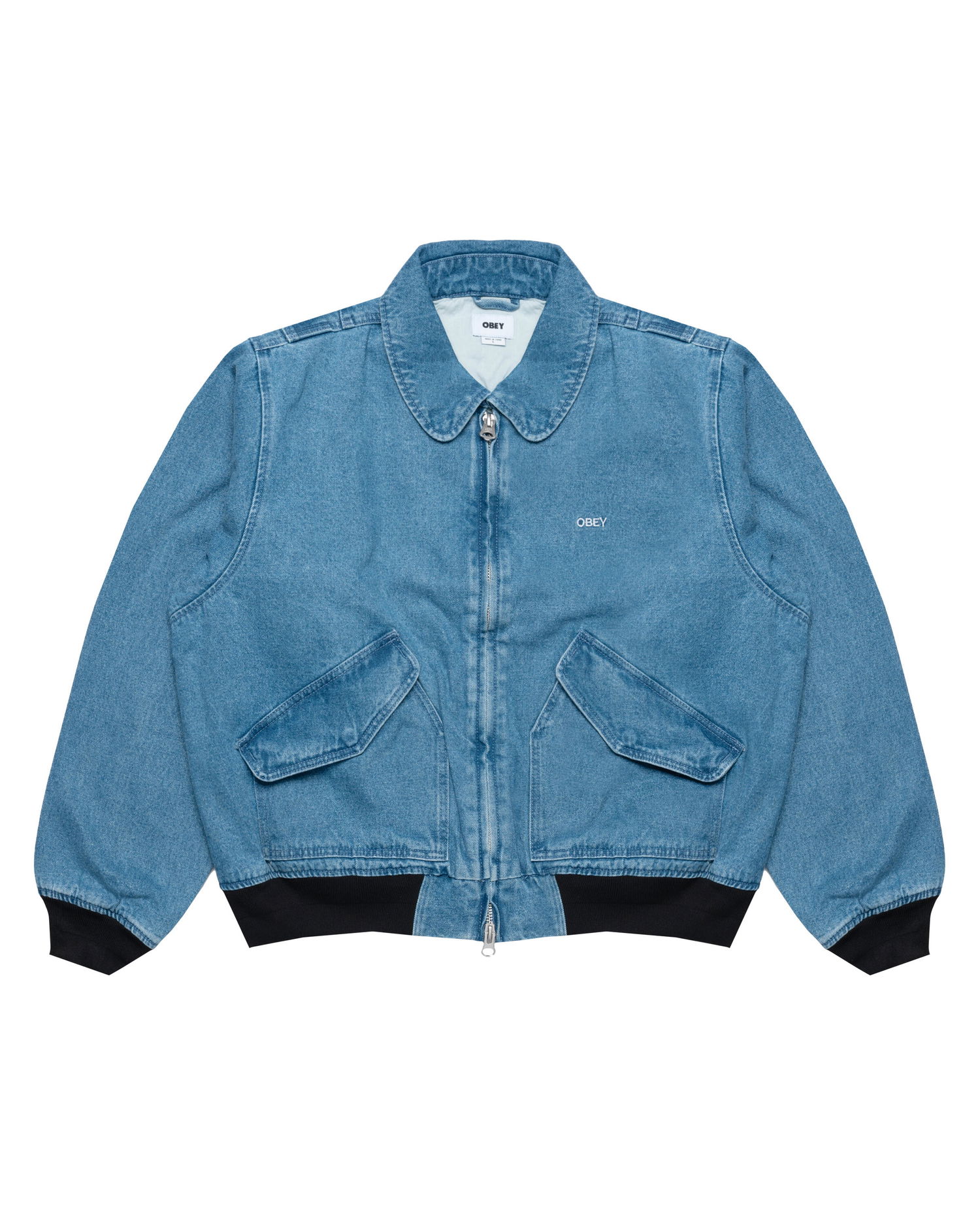 Яке бомбър OBEY Obey CWU Denim Jacket Синьо | 121800587-LIN, 0