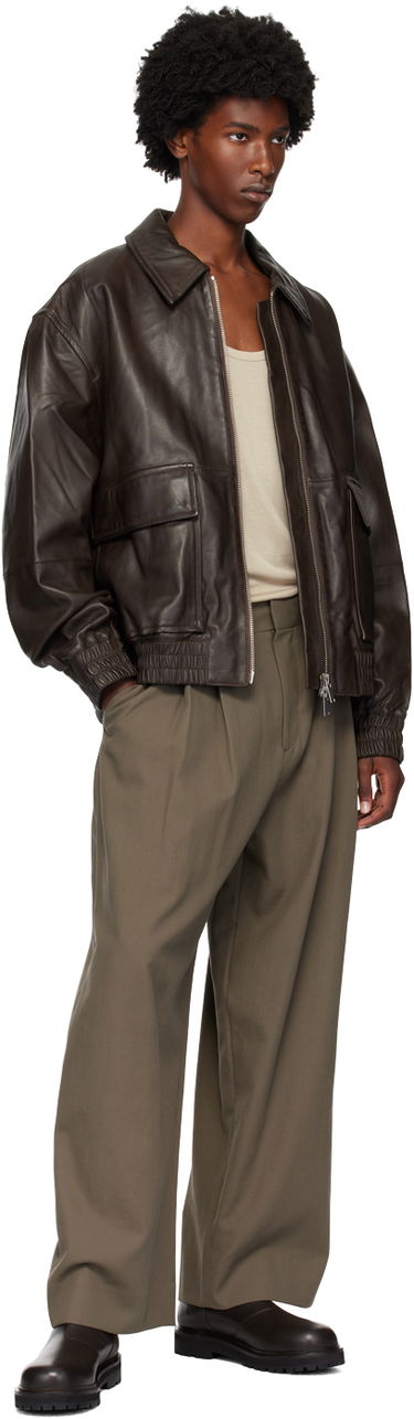 Панталони Studio Nicholson Studio Nicholson Line Pleated Trousers Зелено | LINE SNM - 1185, 3
