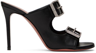 Аксесоари Amina Muaddi Amina Muaddi Millie Heeled Sandals Черно | MILLIE SLIPPER ST NAPPA, 0