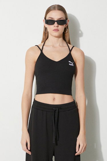 Потник Puma Puma Ribbed Tie-Strap Crop Tank Top Черно | 624255, 0