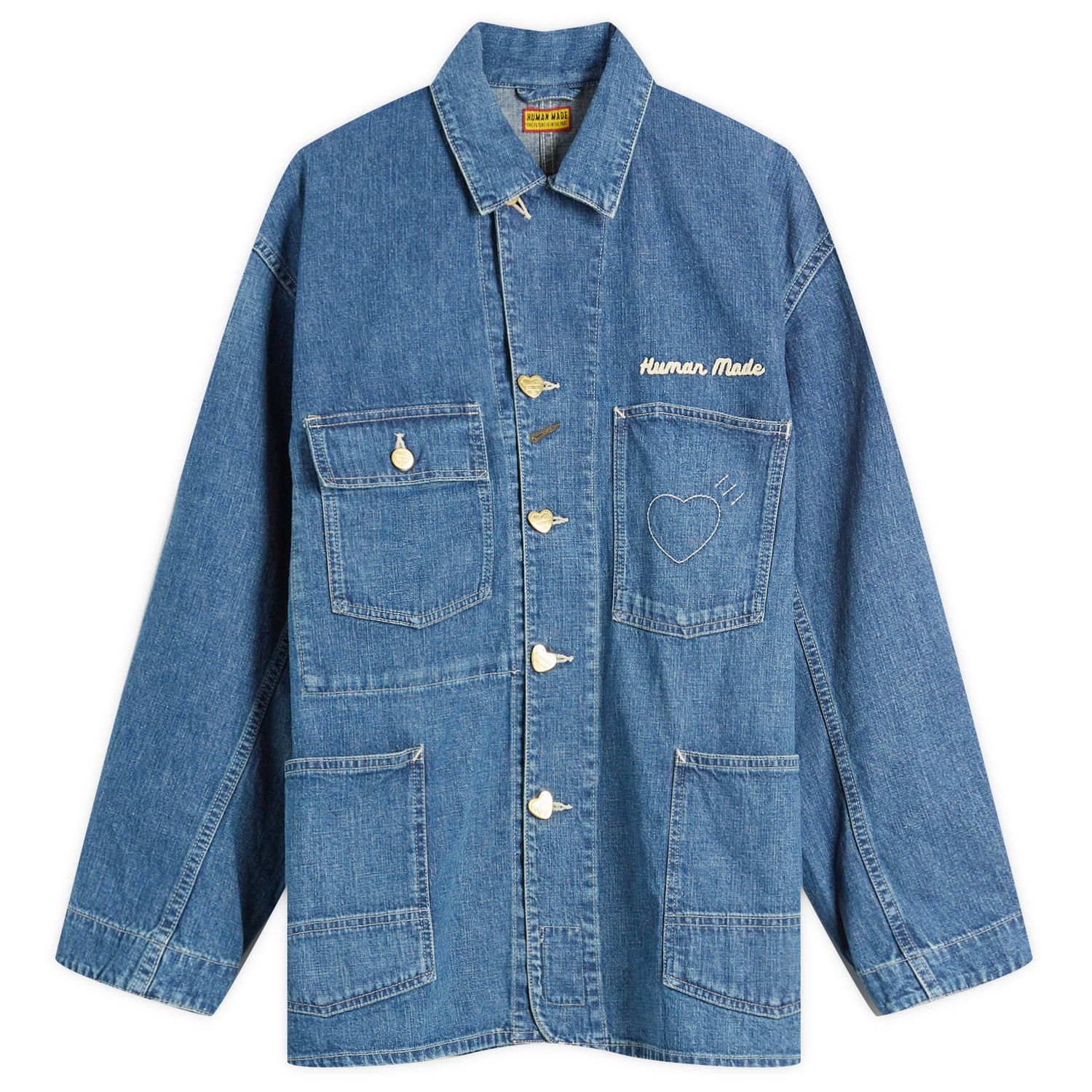 Яке Human Made Human Made Future Coverall Denim Jacket, Size Large Синьо | HM29JK005-IND, 0