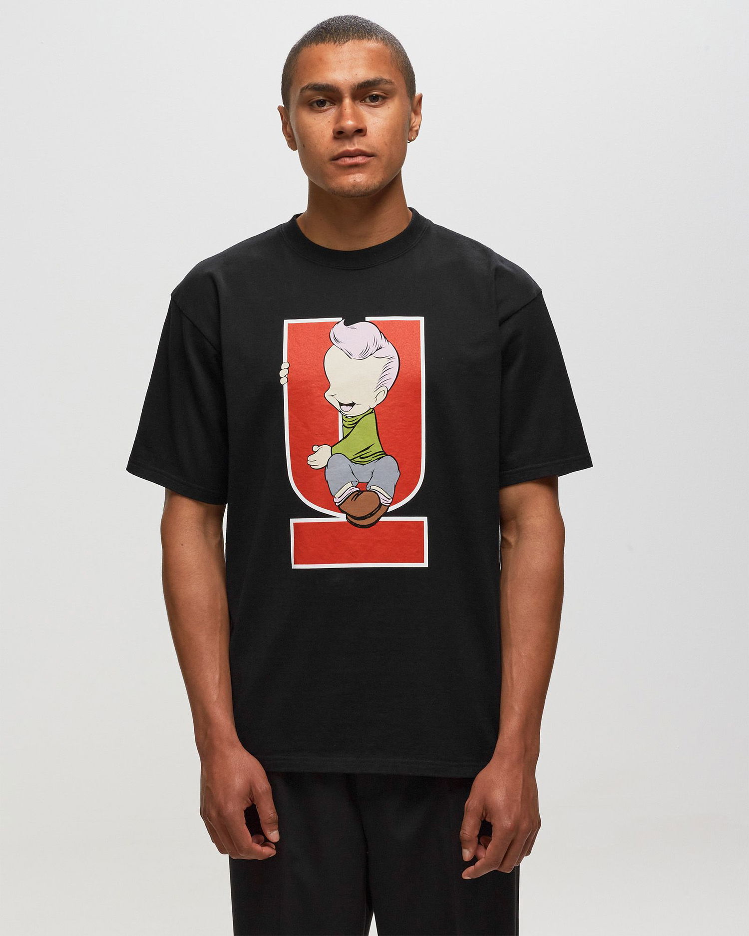 Тениска UNDERCOVER LOGO T-SHIRT Черно | UC1C3813-BLACK, 1