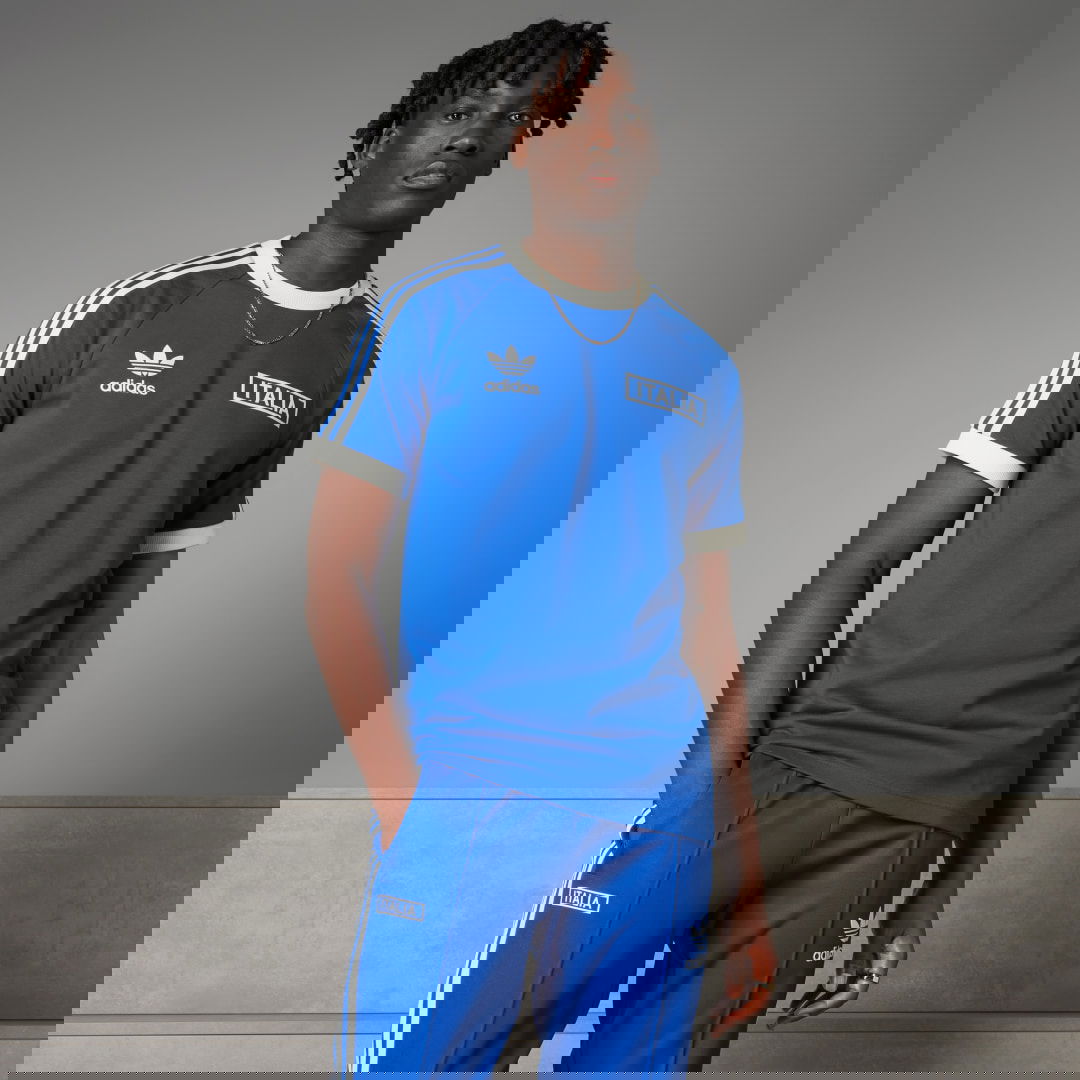 Тениска adidas Performance Italy Adicolor Classics 3-Stripes Синьо | IU2123, 0