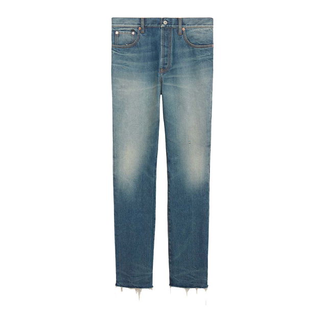 Denim Pant with Label Blue