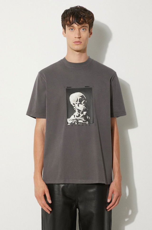 Skeleton Garment Dye Relaxed T-Shirt With Print