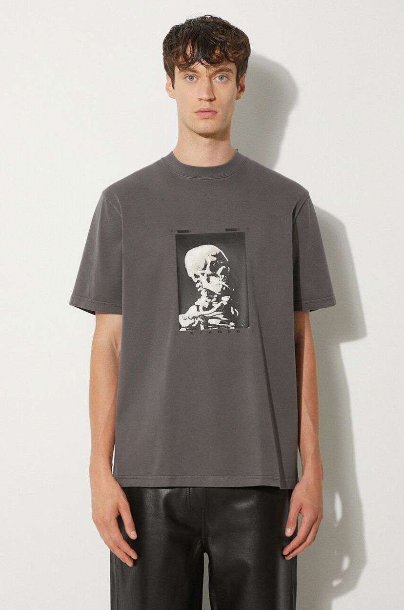 Тениска Stampd Skeleton Garment Dye Relaxed T-Shirt With Print Сиво | SLA.M3247TE.DKG