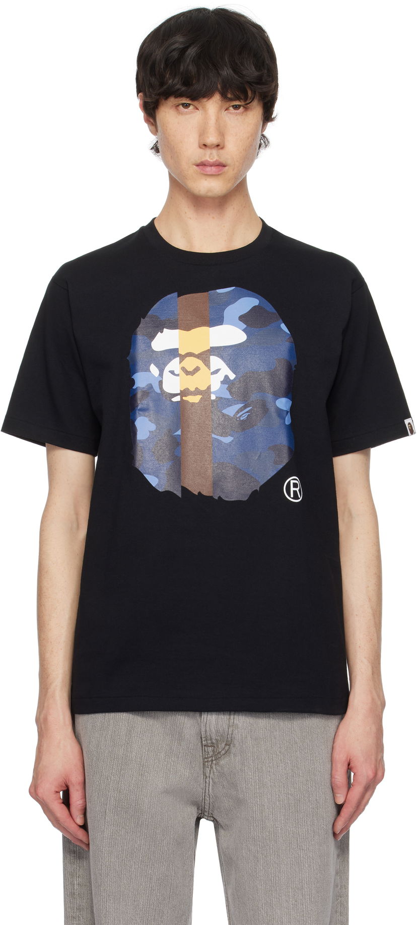 Тениска BAPE Camo Transform Ape Head Graphic T-Shirt Черно | 001TEK801020M