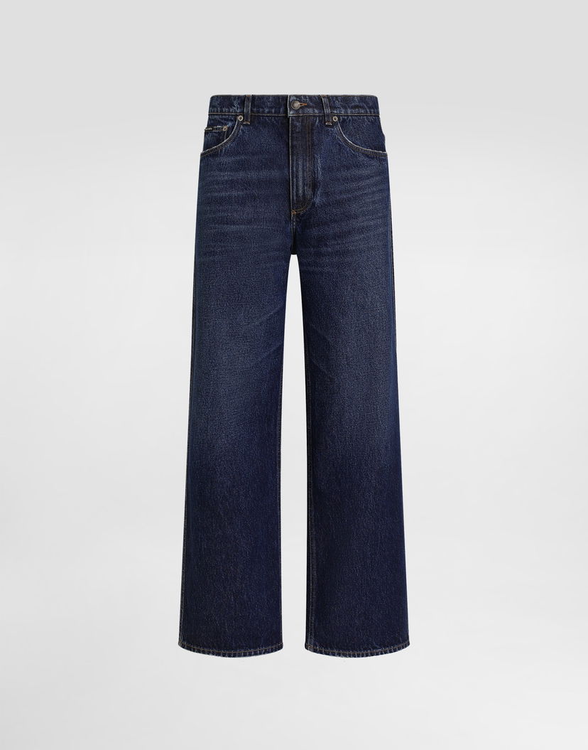 Дънки Dolce & Gabbana Dolce & Gabbana Wide Leg Jeans Синьо | GP15NDG8OA1S9001