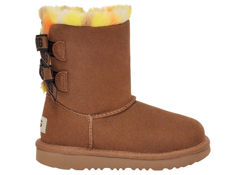 Облекло и аксесоари UGG Bailey Bow Plaid Punk Boot Chesnut (Toddler) Кафяво | 1134930T-CHE