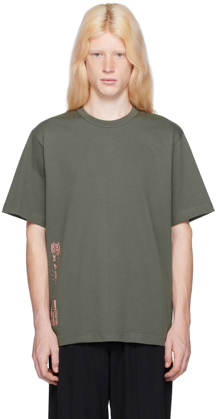 Тениска Helmut Lang Space Graphic T-Shirt Зелено | N09HM521, 0