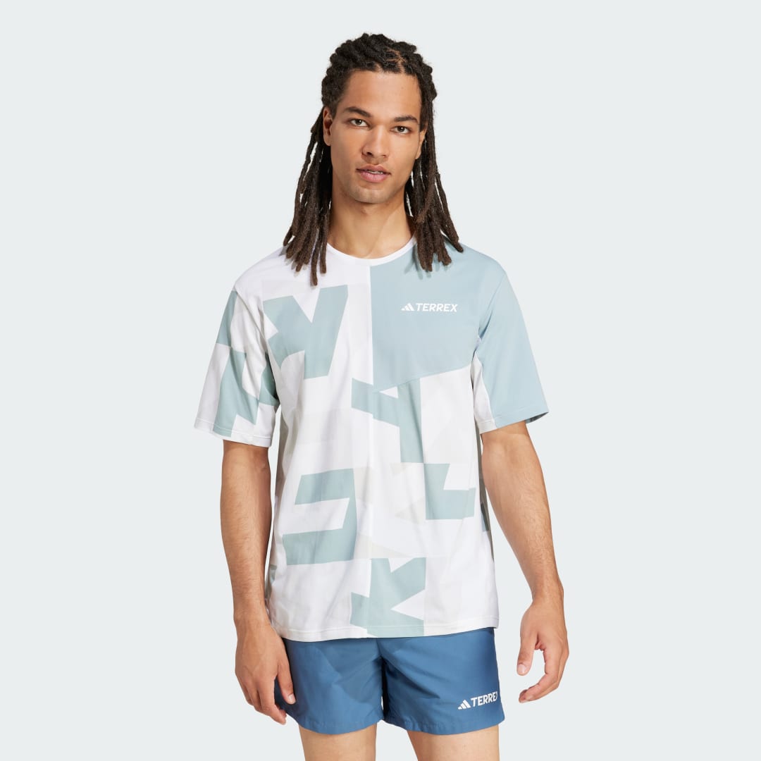Тениска adidas Performance Terrex Multi Climacool Printed T-Shirt Бяло | JF4190, 0