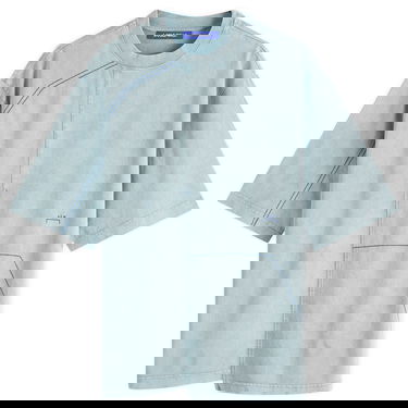 Тениска A-COLD-WALL* A-COLD-WALL* Oblique T-Shirt, Size Large Синьо | ACWMTS208-GRYGRN, 0