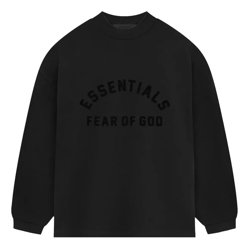 Суитчър Fear of God Essentials Heavy Jersey Long-Sleeve T-Shirt Черно | 125SP242014F, 0
