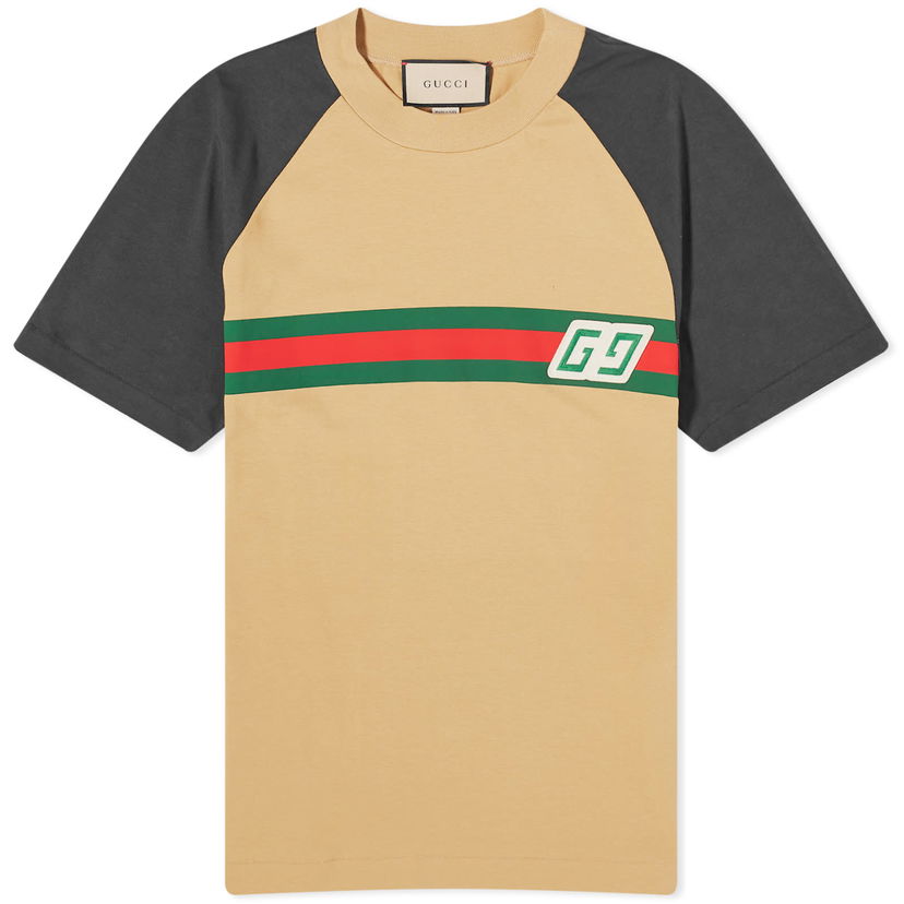 Тениска Gucci GRG GG Logo T-Shirt Кафяво | 768495-XJF3I-2185