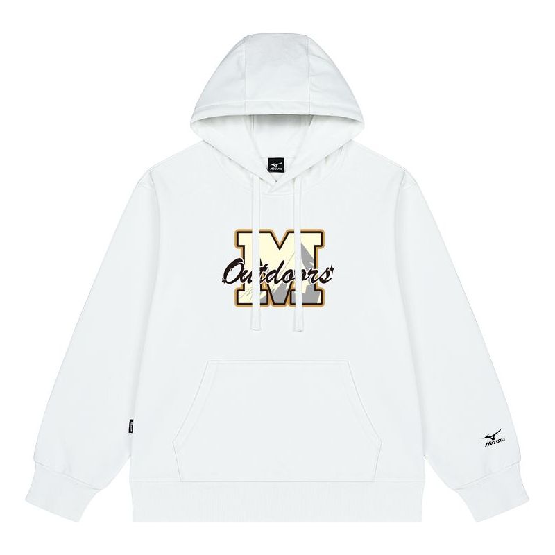 Суитчър Mizuno Logo Print Hoodie Бяло | A2CA2A39